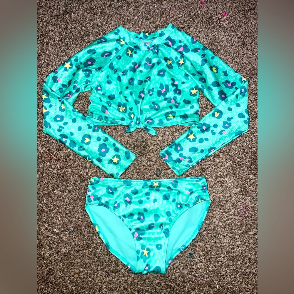 Girls Leopard print 2-piece Swimsuit